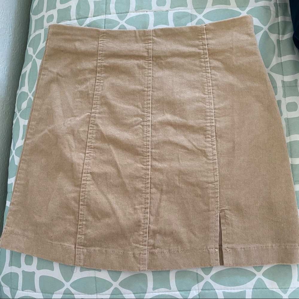 Forever 21 suede tan mini skirt